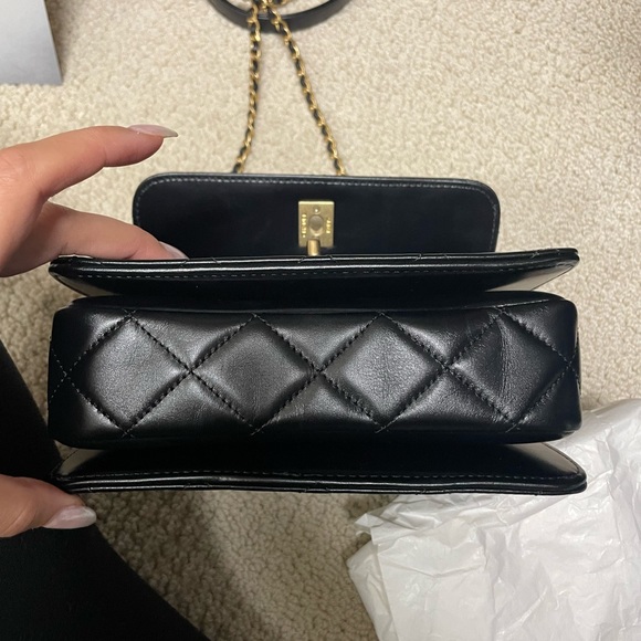 Chanel 23p black mini calfskin with GHW - Picture 8 of 9